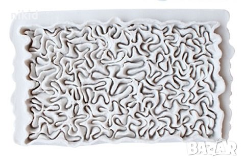 Гънки къдрички текстура релефна пано силиконов молд форма декорация торта фондан, снимка 3 - Форми - 41933754