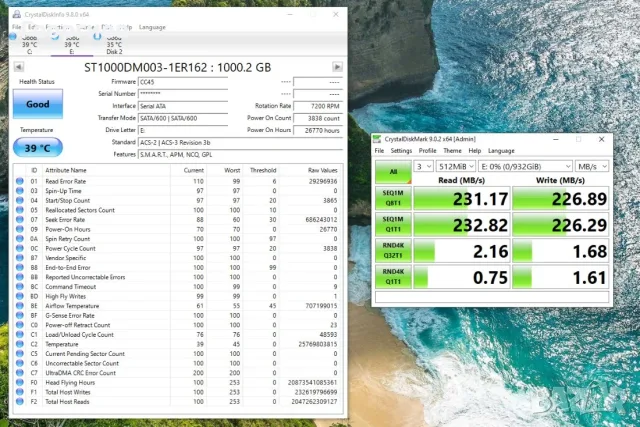 Твърд диск 1ТБ Seagate hdd 1TB Хард диск Sata 6 Gbps 100%, снимка 4 - Твърди дискове - 56222353