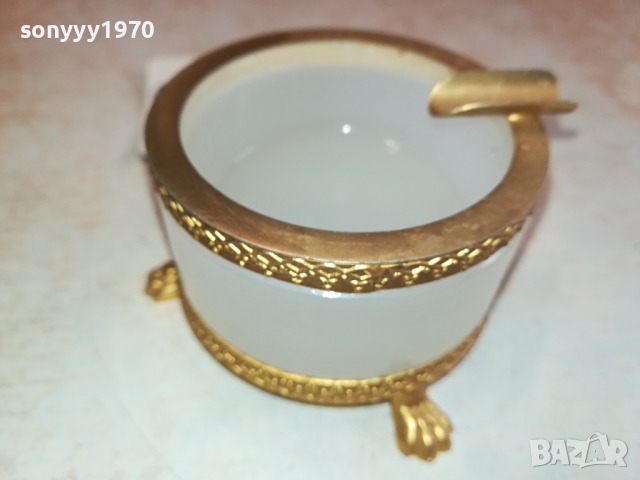 ПЕПЕЛНИК ОТ ГЕРМАНИЯ С МЕДЕН ОБКОВ 1003241535, снимка 7 - Антикварни и старинни предмети - 44698013