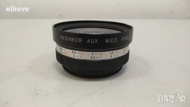 Обектив Yashikor Aux. wide angle 1:4, снимка 5 - Обективи и филтри - 34265577
