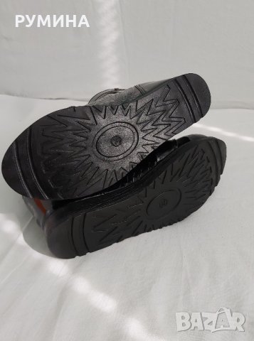 Сникърси на платформа черни лак - номер 39, снимка 4 - Дамски боти - 34208380