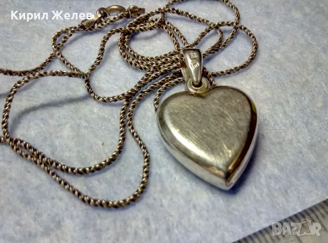 РОМАНТИЧЕН СРЕБЪРЕН ПЕНДАНТ СЪРЧИЦЕ РАМКА За СНИМКИ с ФИНА СРЕБЪРНА ВЕРИЖКА - СРЕБРО 925 ПРОБА 13820, снимка 3 - Колиета, медальони, синджири - 49866142