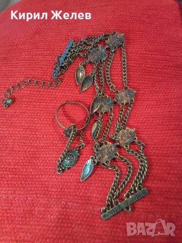 БРОНЗИРАН ОСМАНСКИ ЕТНОГРАФСКИ СТИЛ ОРНАМЕНТИРАН НАКИТ за РЪКА - ГРИВНА с ПРЪСТЕН 28676, снимка 14 - Гривни - 41395818