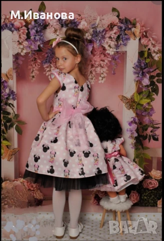 Детска рокля Мини Маус 1,2,3,4,5,6,7,8,9,10 години, снимка 3 - Детски рокли и поли - 50980406