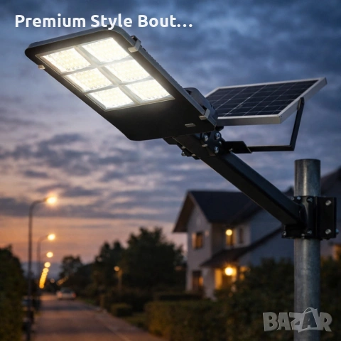 Соларна улична лампа Lylu 2400W с отделен панел и дистанционно управление, снимка 3 - Соларни лампи - 53801449