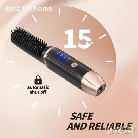 Електрическа четка за изправяне на коса, MOSMAOO,USB зареждане тип C , снимка 6 - Друга електроника - 52804164