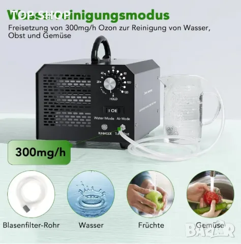 Генератор на озон, FELLAT 10000 mg/h Индустриален пречиствател на въздух с режим Въздух Вода, снимка 4 - Подемници - 48933423