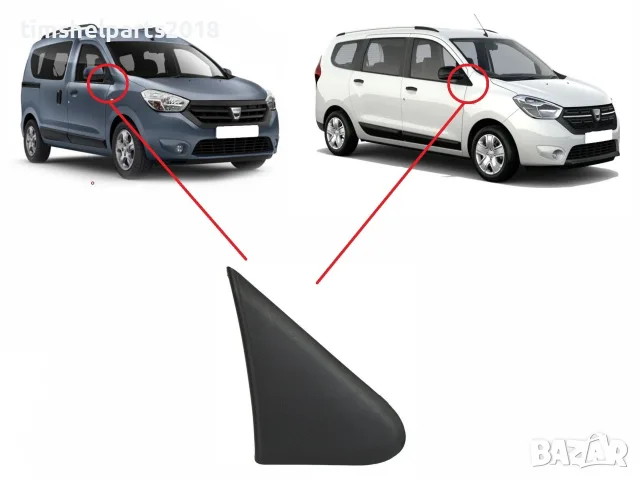 Лайстна на калника (Под Огледалото) за Dacia Dokker, Lodgy 2012 - Пасажерска Страна