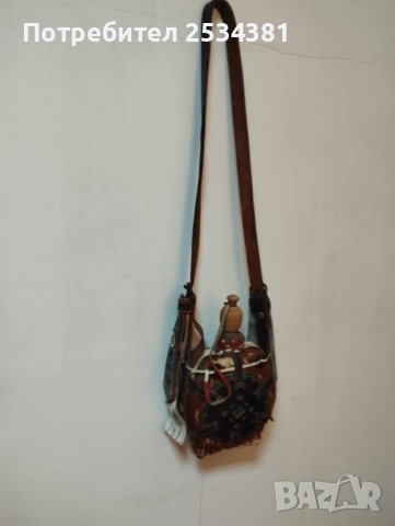 Стара бъклица облечена с кожа, снимка 3 - Колекции - 42015417