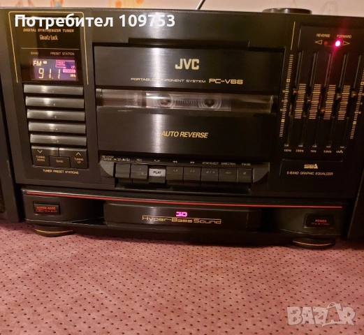 Радиокасетофон JVC PC-V66, снимка 4 - Радиокасетофони, транзистори - 52478003