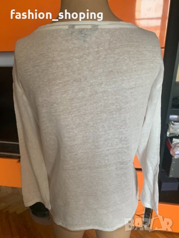 Ленена блуза Massimo Dutti, размер М, снимка 5 - Блузи с дълъг ръкав и пуловери - 35778629