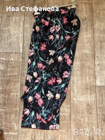 Нов спортно елегантен панталон флорален десен градински цветя XL ХЛ , снимка 7 - Панталони - 41352183