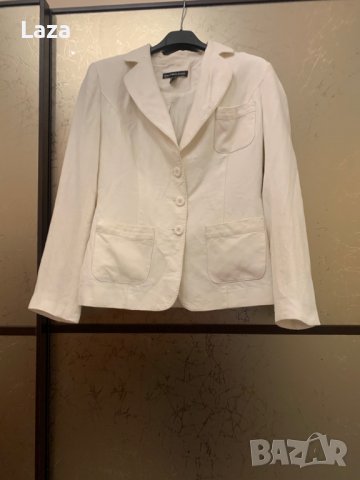 Продовам бяло сако лен и памук  марка Batibaleno, снимка 4 - Сака - 39932200