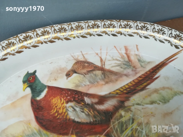 ГОЛЯМА ПОРЦЕЛАНОВА ЧИНИЯ С ФАЗАН 0909251142LCHERY, снимка 8 - Антикварни и старинни предмети - 51651529