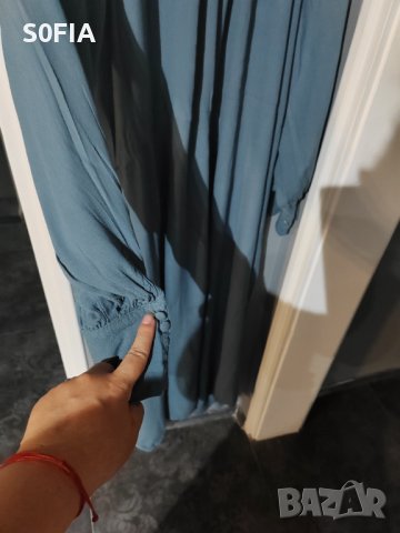 H&M рокля макси XL гълъбово синьо, снимка 3 - Рокли - 41553224