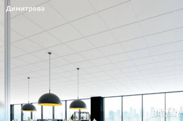 Пожарозащитно бяло пано за окачен таван, снимка 2 - Строителни материали - 41356615