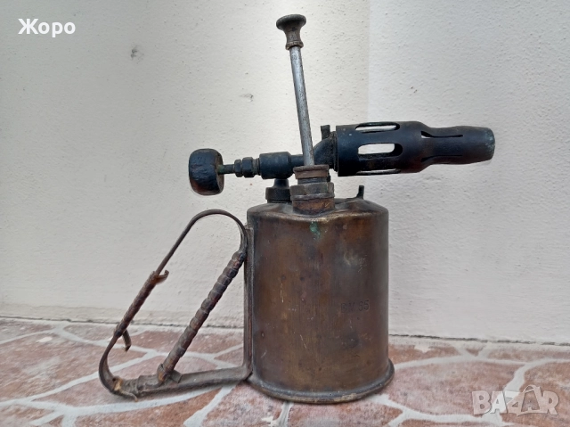 старинна мини бензинова лампа горелка, снимка 4 - Други ценни предмети - 52840662