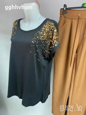 тениска с блестящи пайети, снимка 3 - Тениски - 52099706