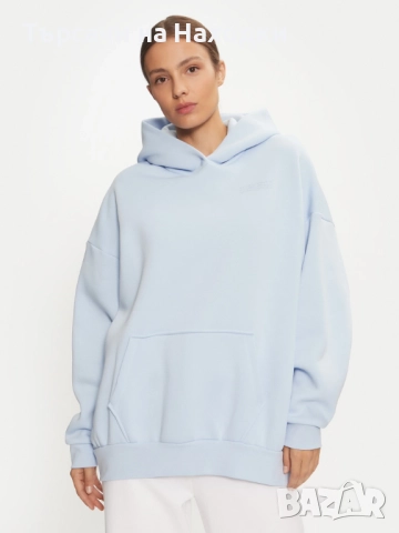$91 Унисекс суичър Under Armour UA Icon Fleece Ultra 2XL Oversized Hoodie светло син blue, снимка 5 - Суичъри - 52113431