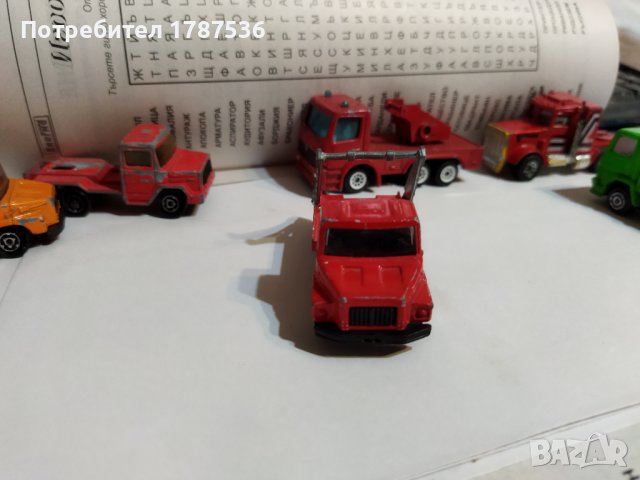   Червено камионче на Majorette No 222 Multi Benne Truck 1/100 France Vintage Toy Car Diecast AG764, снимка 3 - Колекции - 38901685