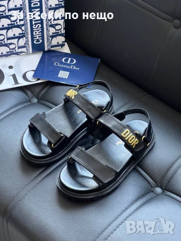 Christian Dior Дамски Черни Сандали Кристиян Диор Код E711, снимка 3 - Сандали - 51223709