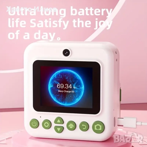 Моментална камера за деца детска камера с функция за печат фотоапарат, снимка 2 - Фотоапарати - 51433630