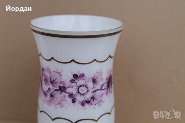 Ваза Бохемия, снимка 4 - Антикварни и старинни предмети - 40790603