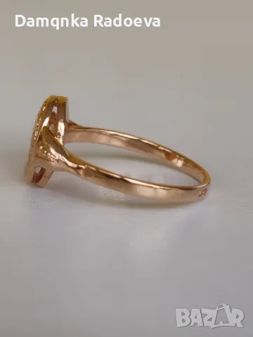 СССР златен пръстен Камея проба 583, снимка 16 - Пръстени - 48028281