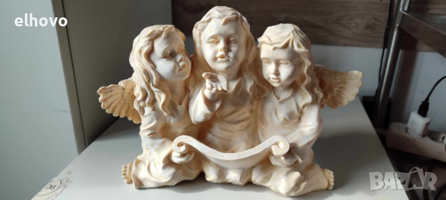 Декоративна фигура на ангелчета, снимка 1 - Антикварни и старинни предмети - 44631762