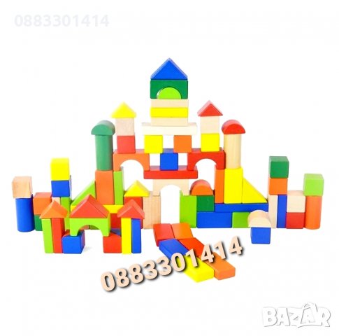 Дървени блокчета Конструктор от дърво 