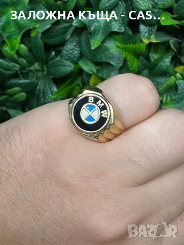Мъжки златен пръстен / Печат 14К (Проба 585) – BMW Дизайн | Най-добра цена