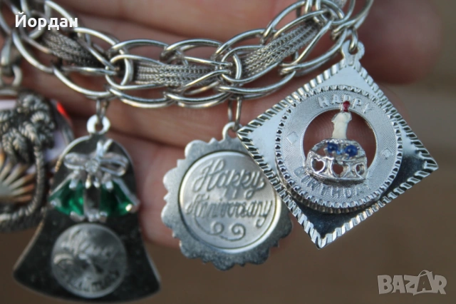 Сребърна гривна , снимка 4 - Гривни - 53636900