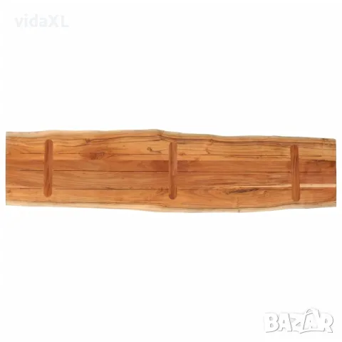 vidaXL Плот за маса, 180x40x3,8 см, правоъгълен, акация масив, жив ръб, снимка 4 - Етажерки - 56147294