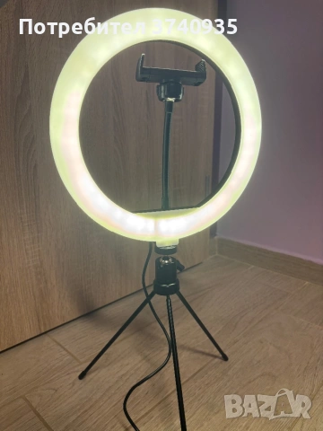 Лед ринг лампа със стойка- Перфектна светлина за тик ток, сторита и видео разговори!, снимка 3 - Лед осветление - 53609231