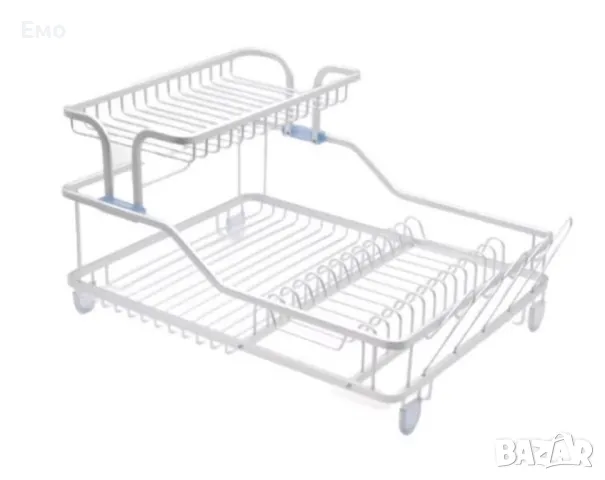Сушилник за съдове с 2 нива и включена тава, снимка 3 - Сушилници - 48642193