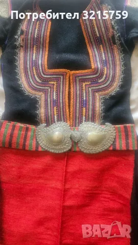АВТЕНТИЧНА КЮСТЕНДИЛСКА САЯ НОСИЯ ,златна СЪРМА, пафти, снимка 4 - Антикварни и старинни предмети - 50348307