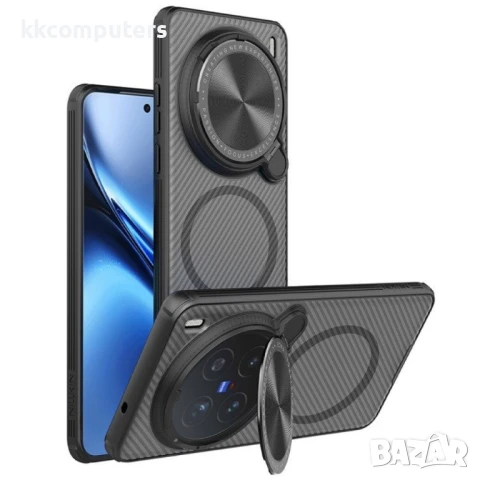 vivo X200 Pro 5G NILLKIN Camshield Prop Magnetic Калъф с Капак за Камерата и Скрийн Протектор – Чере