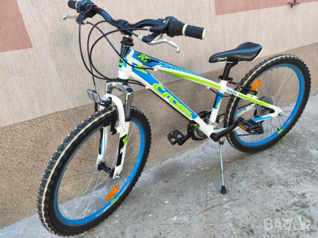 Алуминиев детски велосипед 24 цола Cross, снимка 3 - Велосипеди - 51526511