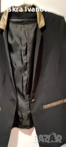 Официално черно дамско сако KIABI, размер 46, снимка 5 - Сака - 51233172