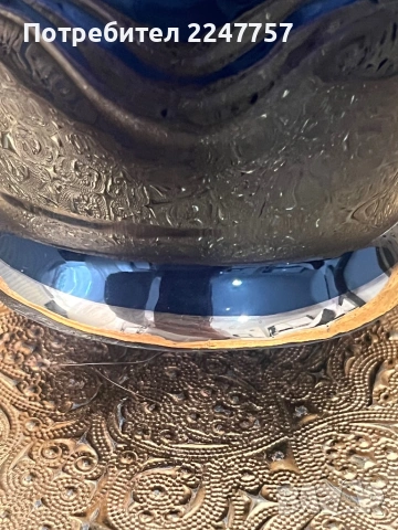 Ваза кошница порцелан Echt Kobalt, снимка 7 - Антикварни и старинни предмети - 53022220