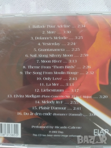 Ricardo Caliente ‎– Piano Plays Love Ballads - оригинален диск музика, снимка 2 - CD дискове - 51609443