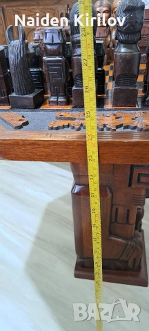 дървена маса за шах, снимка 8 - Антикварни и старинни предмети - 53578146