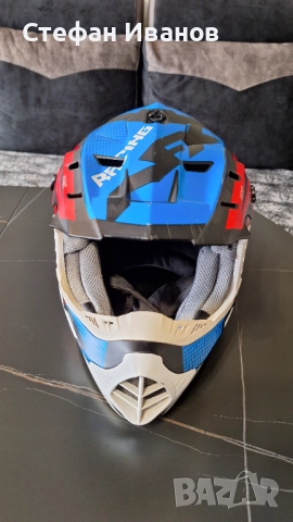 Каска за мотокрос, снимка 6 - Спортна екипировка - 52003687