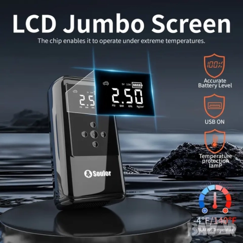 Комбиниран Jump Starter (бичѐ), Power Bank със 150 PSI компресор и LED фенер , снимка 9 - Аксесоари и консумативи - 52428074