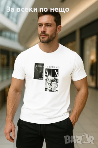 Armani Exchange Мъжка Тениска👕Мъжка Блуза С Къс Ръкав Армани Ексчейндж-Различни Цветове Код LFS552, снимка 4 - Тениски - 50752539