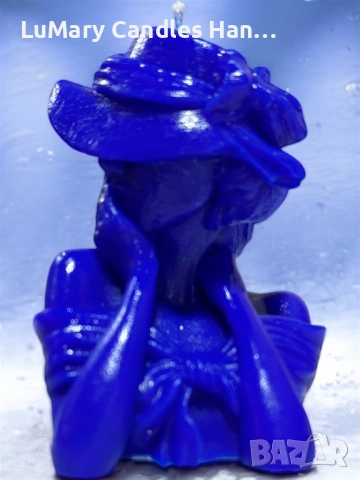 Свещ “ Синята дама”, снимка 4 - Декорация за дома - 53224836