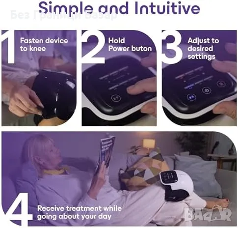 Нов Activ Масажор за коляно с топлина, вибрации и червена светлина, снимка 5 - Други - 49734355