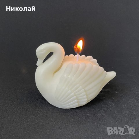 Силиконов молд Лебед за свещ сапун декорация на торта фондан епоксидна смола, свещи сапуни, снимка 2 - Форми - 44367510