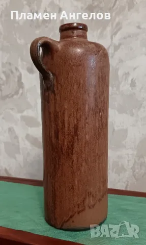 Антична, керамична бутилка с дръжка, снимка 2 - Декорация за дома - 50420248