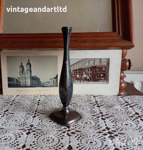 Посреберена ваза, маркирана, снимка 1 - Антикварни и старинни предмети - 41002699
